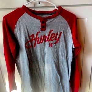 Men’s Hurley 3/4 Sleeve Baseball Tee (size small)
